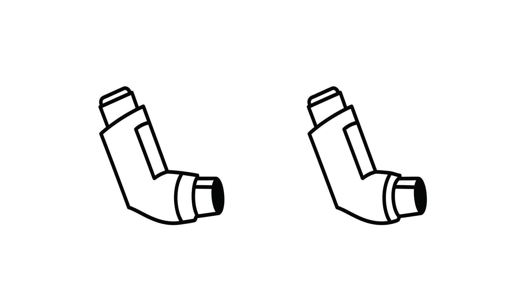 Two black and white drawings of two different types of pipes vector