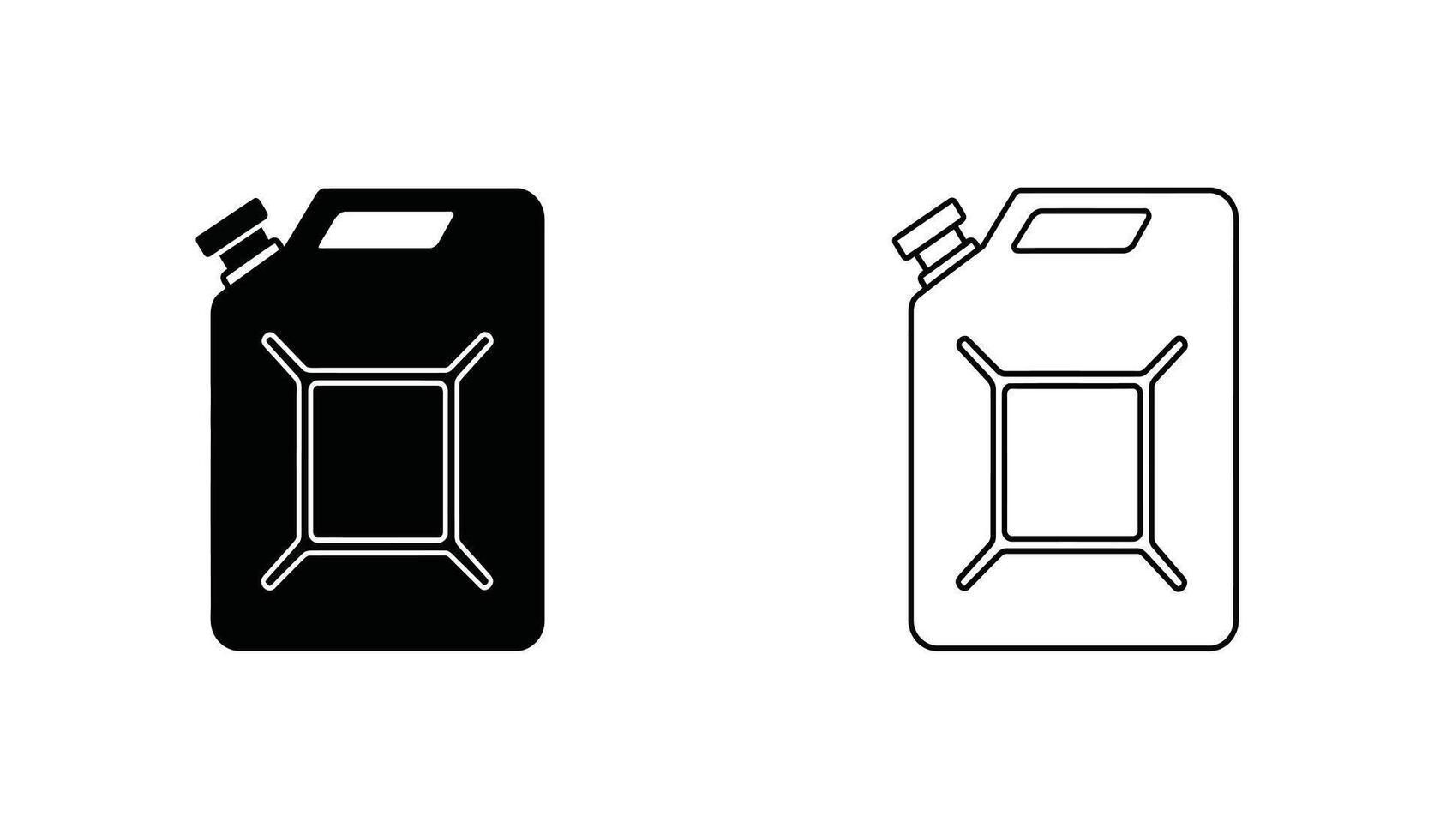 A can of gasoline and a gas can icon vector