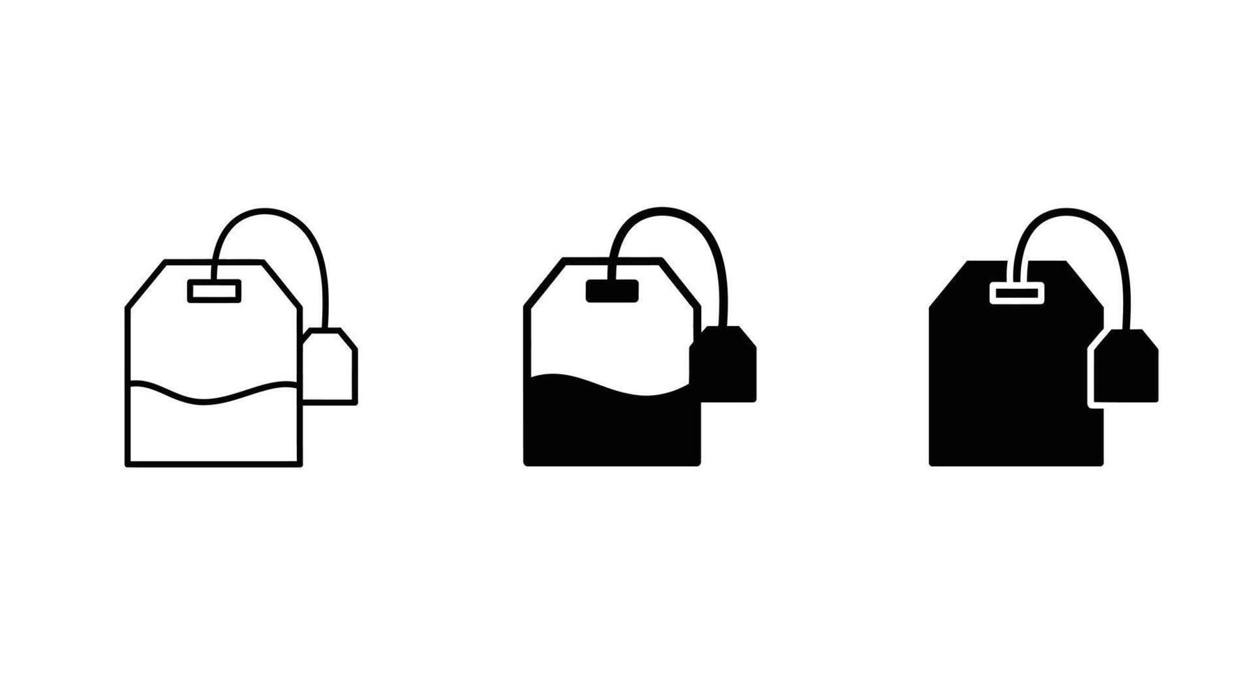 Tea bag icons set. Teabag icon. illustration. vector
