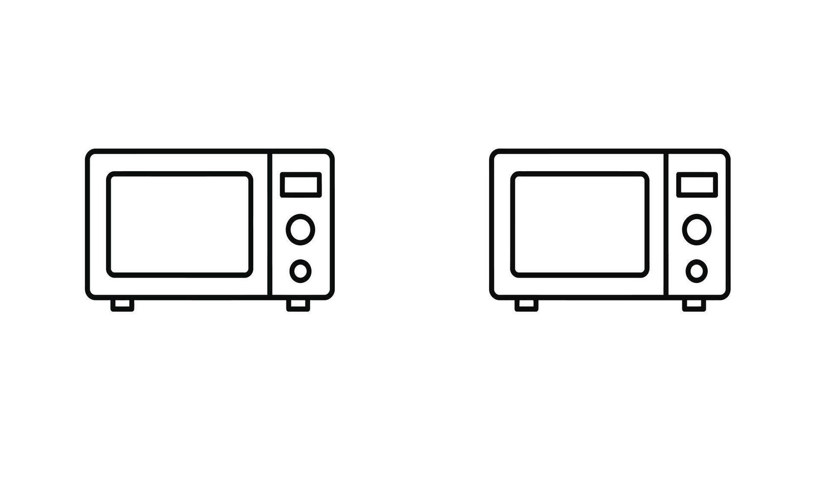 Two microwave ovens on a white background vector
