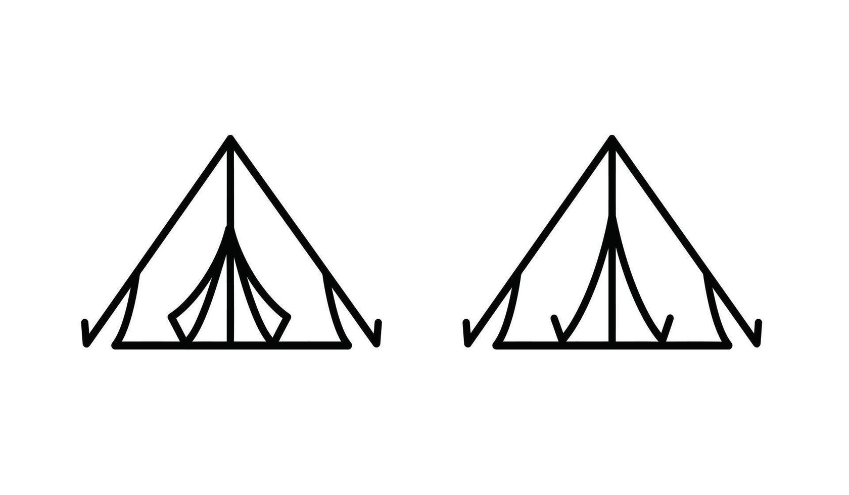 Two triangles with a line drawn on them vector