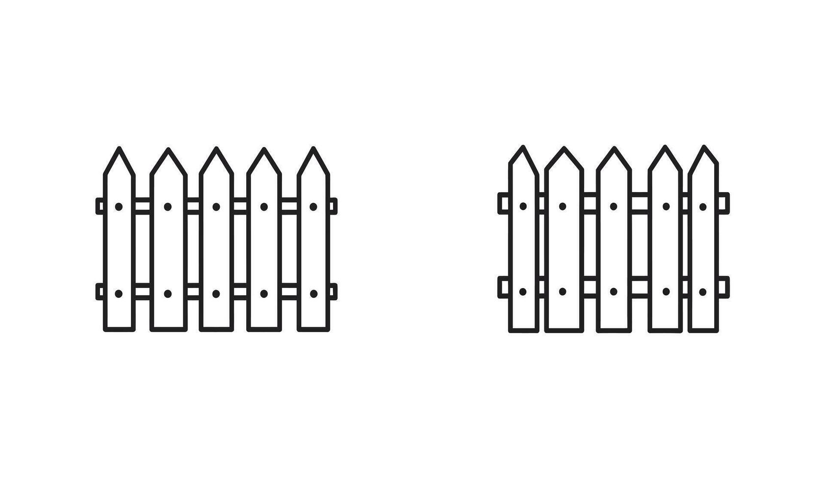 Fence line icon set illustration vector