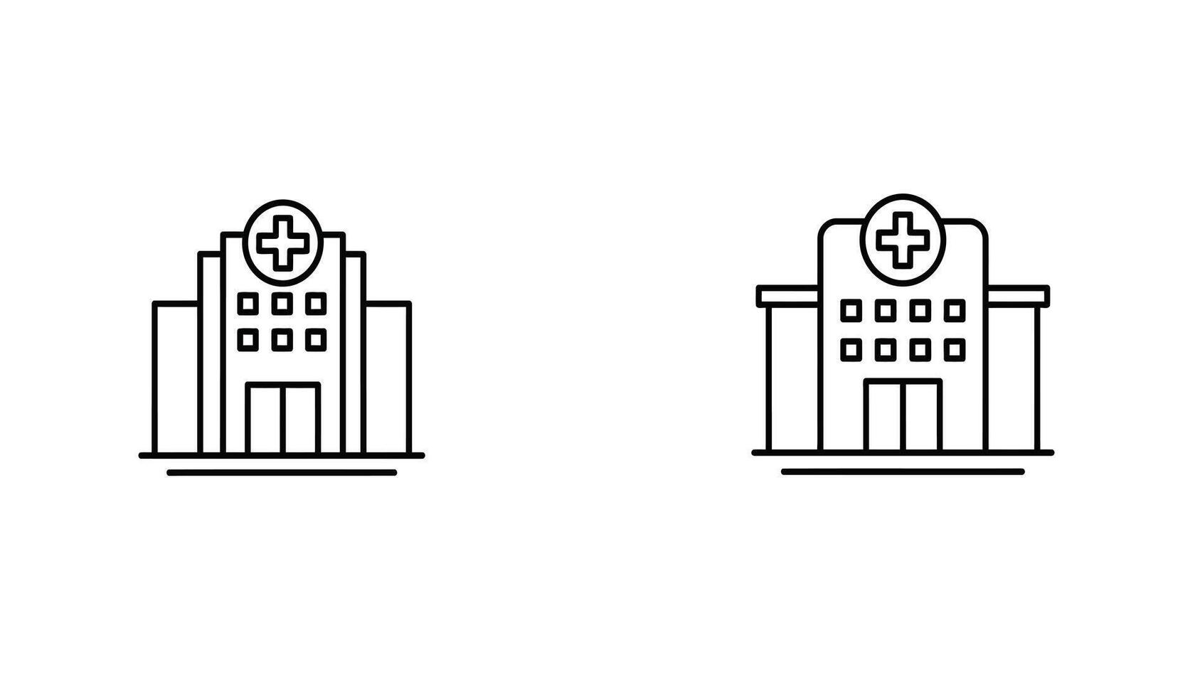 Two buildings with windows and doors on them vector