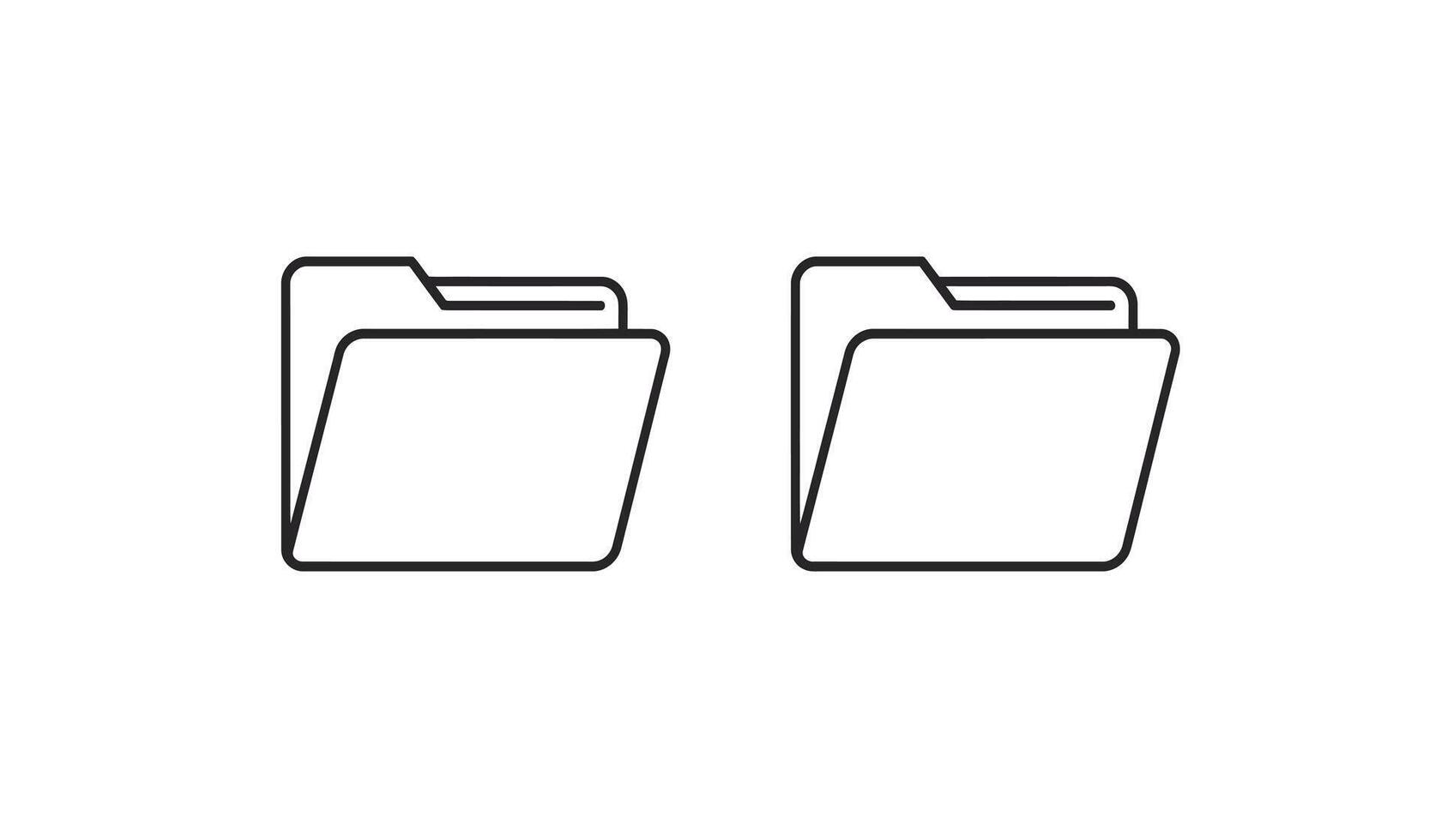 Two folders icon on white background vector