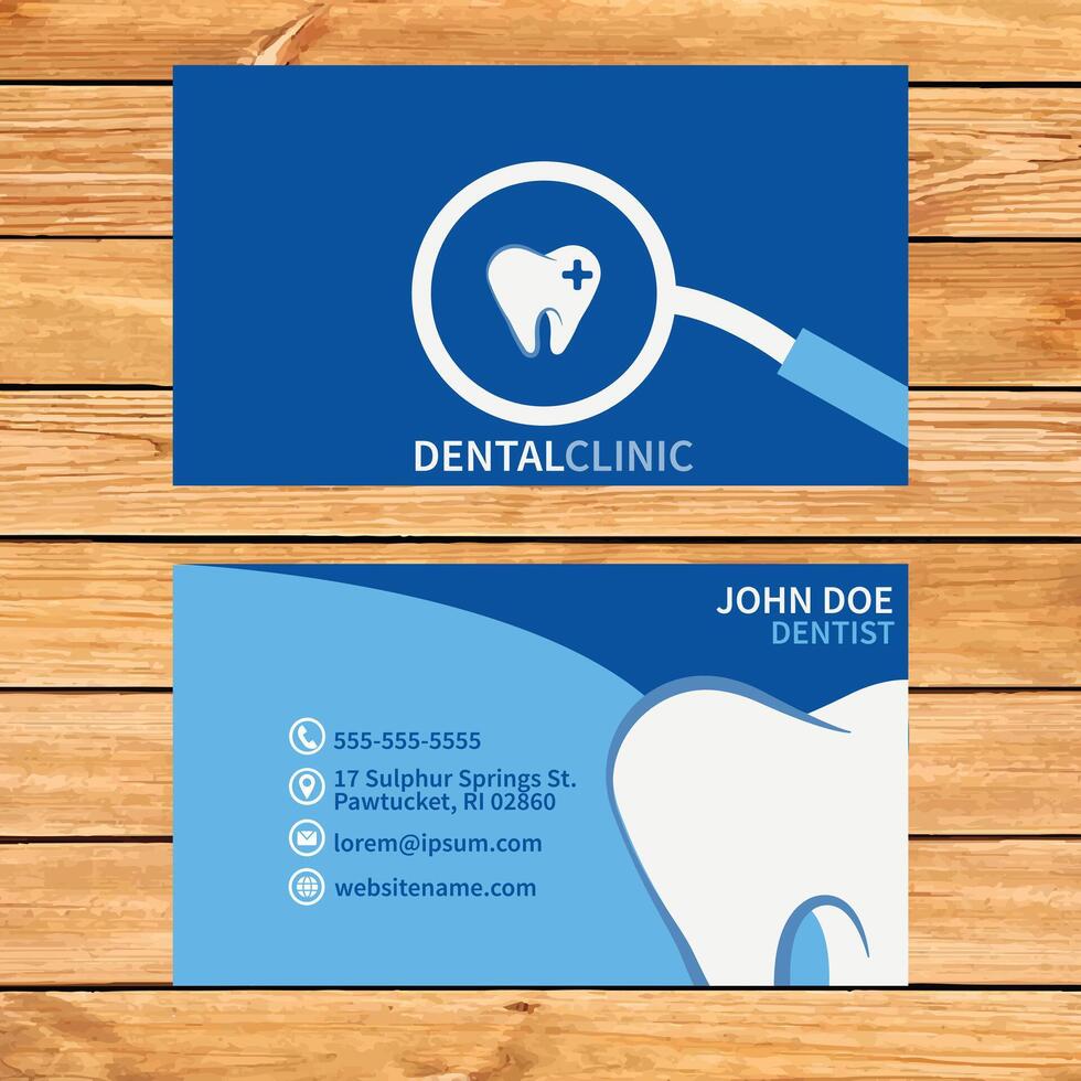 Modern Dental Care Business Card Template, Tooth Health Logo Design, Professional Dentistry Vect. Illustration vector