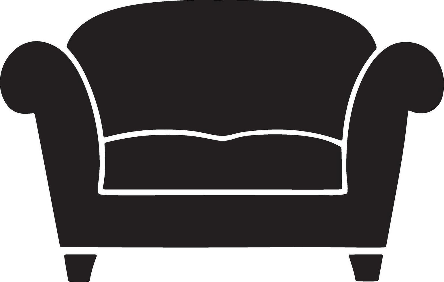 Relaxing in a Serene Black Sofa A Simple, Elegant Silhouette Illustration for Home Decor - Professional digital artwork with vibrant colors and detailed composition vector