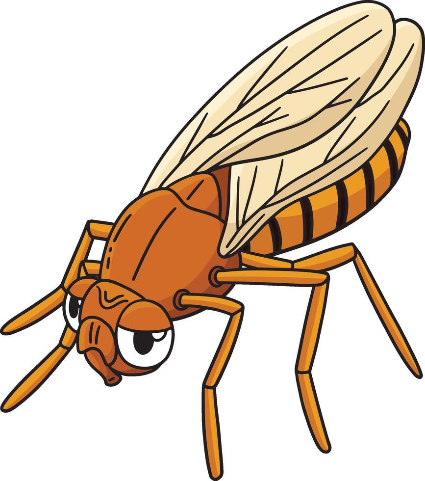Insect Fruit Fly Animal Cartoon Colored Clipart vector