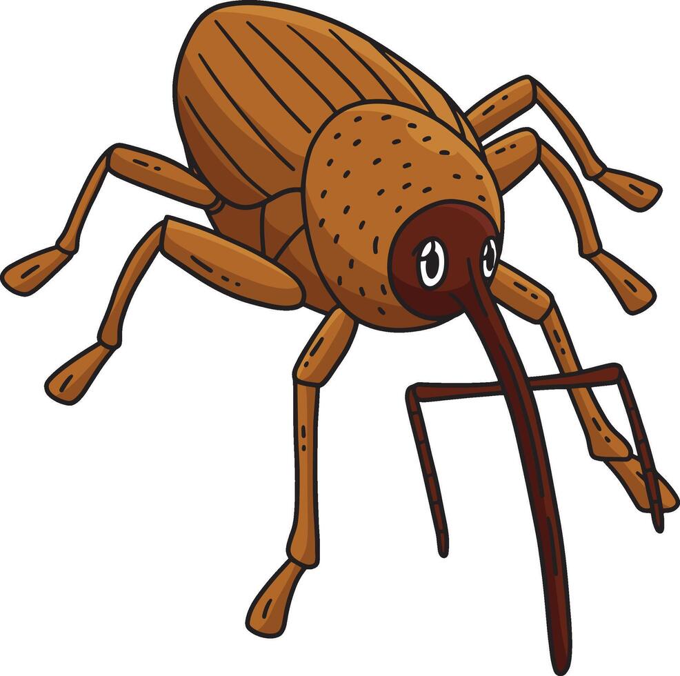 Insect Weevil Animal Cartoon Colored Clipart vector