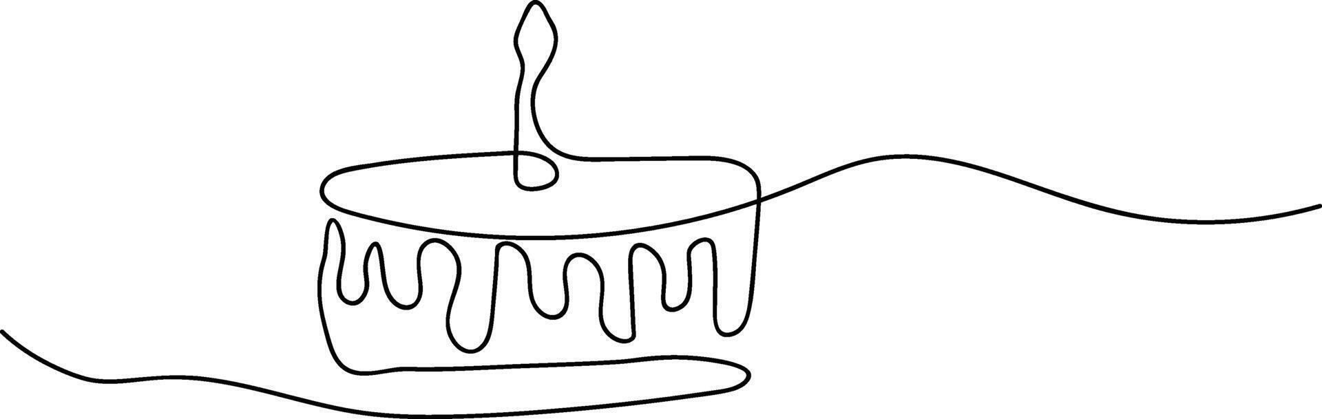 Birthday Cake Line Art vector