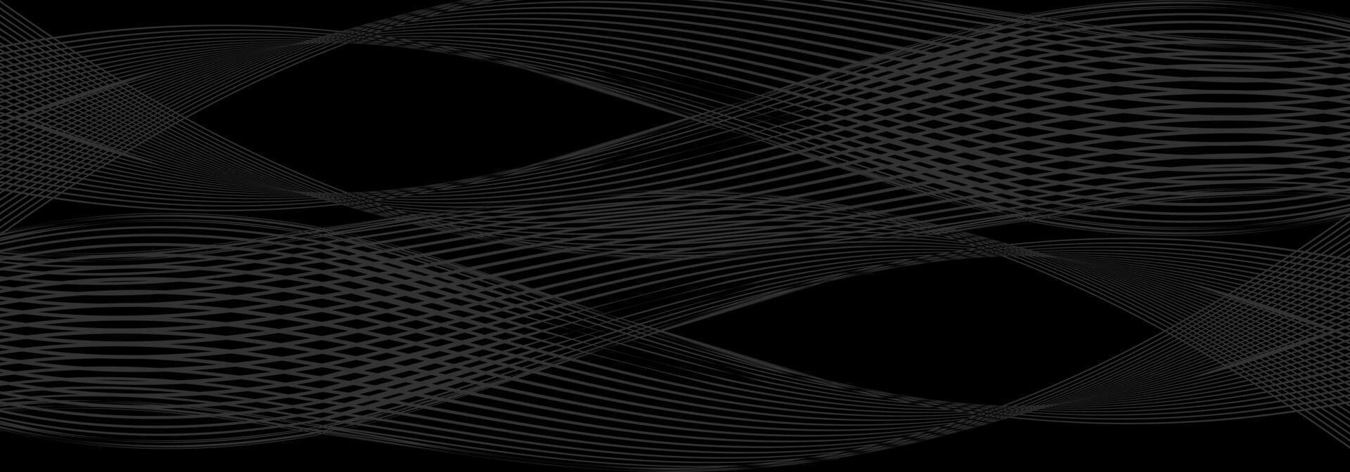 Dark Abstract Art with Elegant Flow and Depth vector