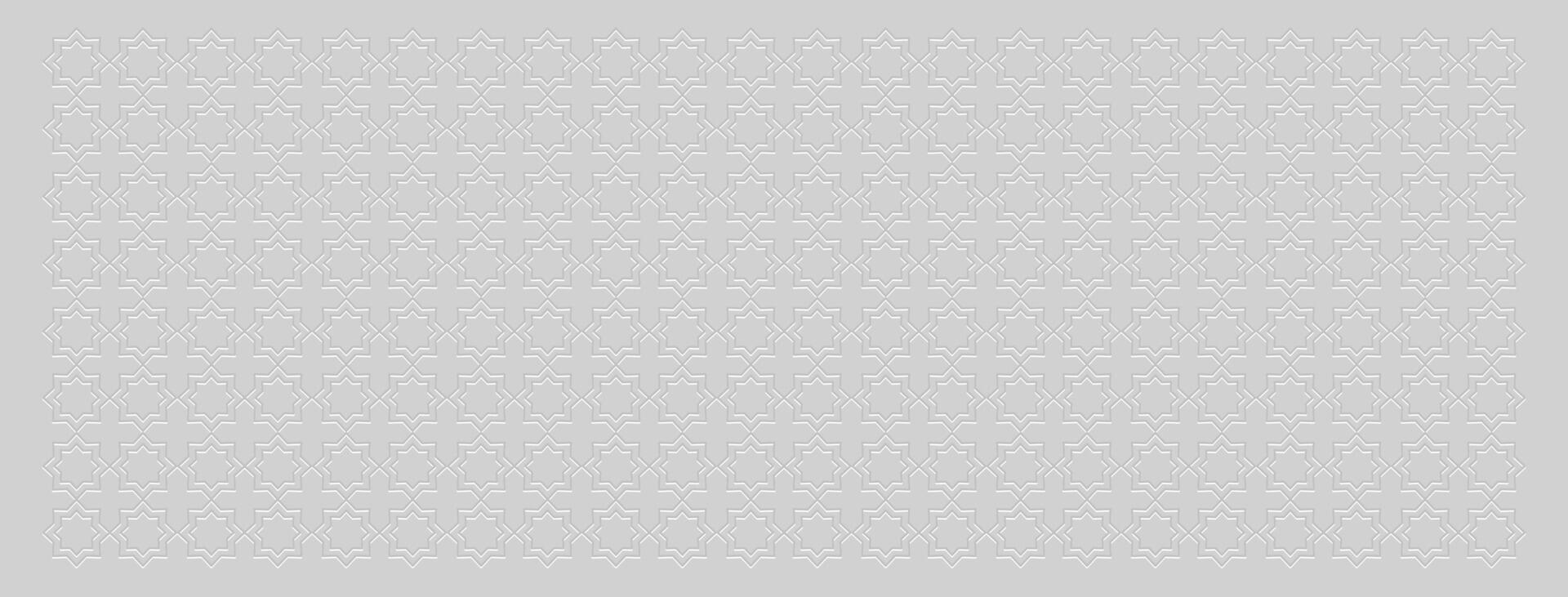 Soft white and grey pattern islamic accents vector