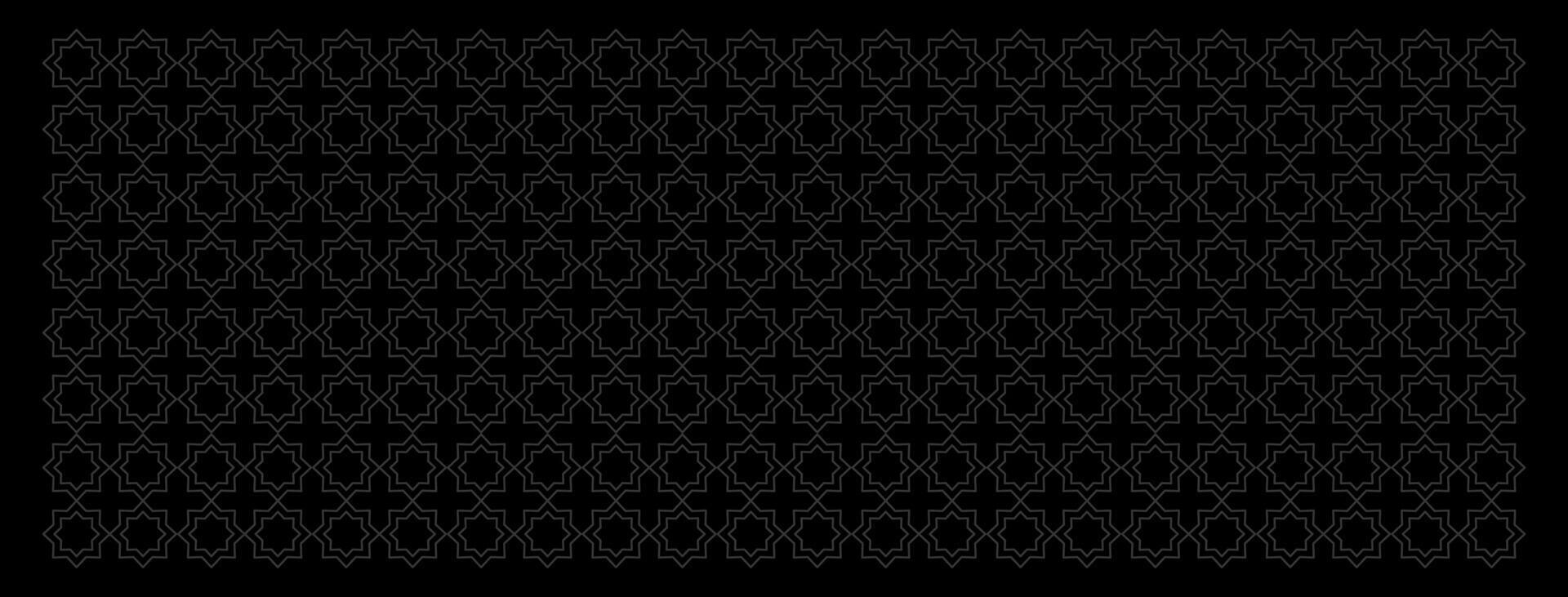 Islamic gold pattern in black background vector