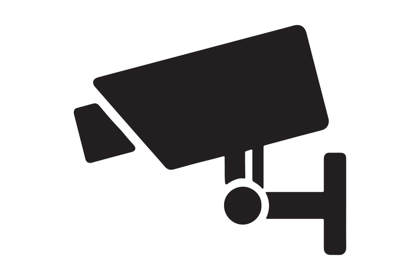 A black security camera on a white background icon image vector