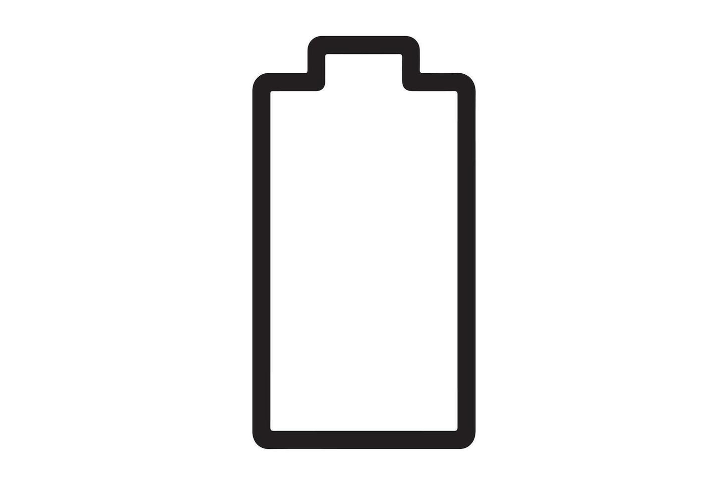 A simple black and white battery icon on a white background vector