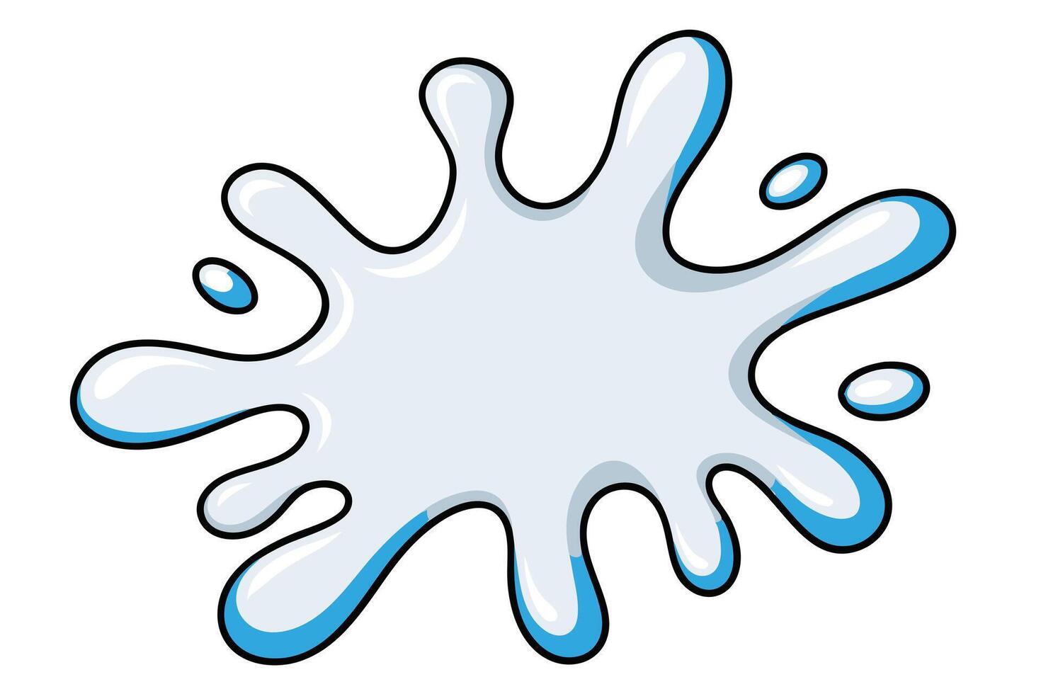 Playful Cartoon Milk or Water Splash Illustration A Cheerful, Whimsical Design for Fun Projects - Professional digital artwork with vibrant colors and detailed composition vector