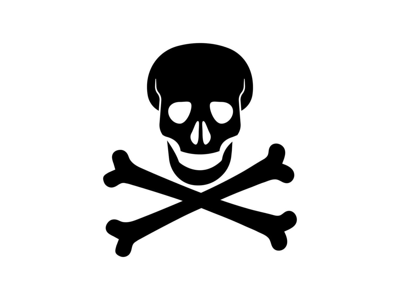 Poisons Danger Symbol Black Silhouette Illustration Design vector