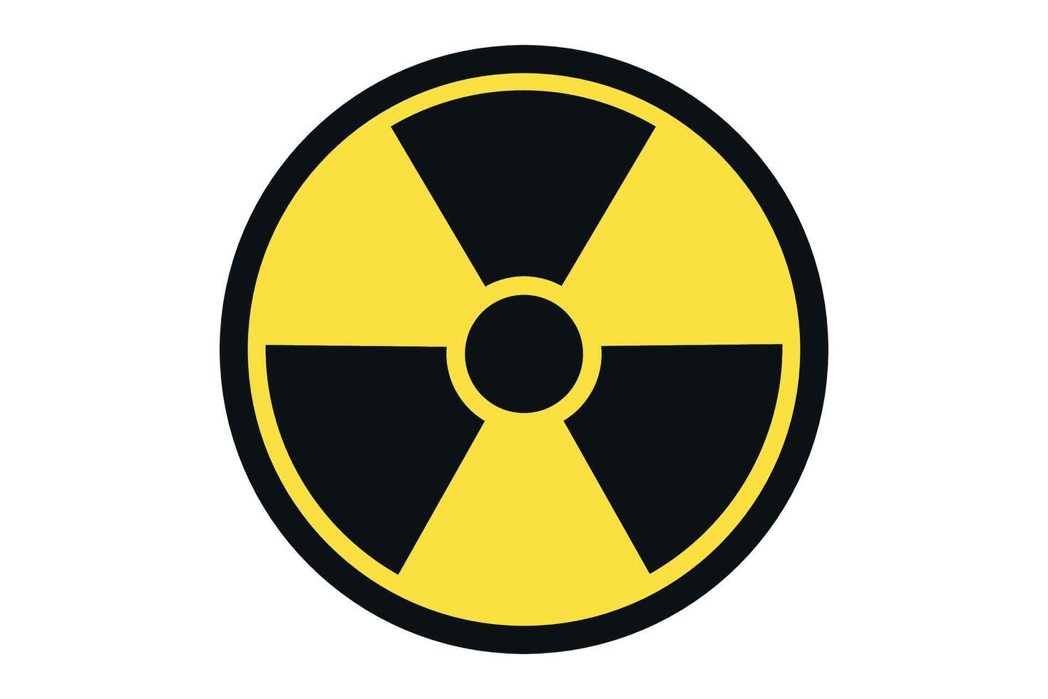 Nuclear Logo Circle Shape Yellow Black Color Illustration Design vector