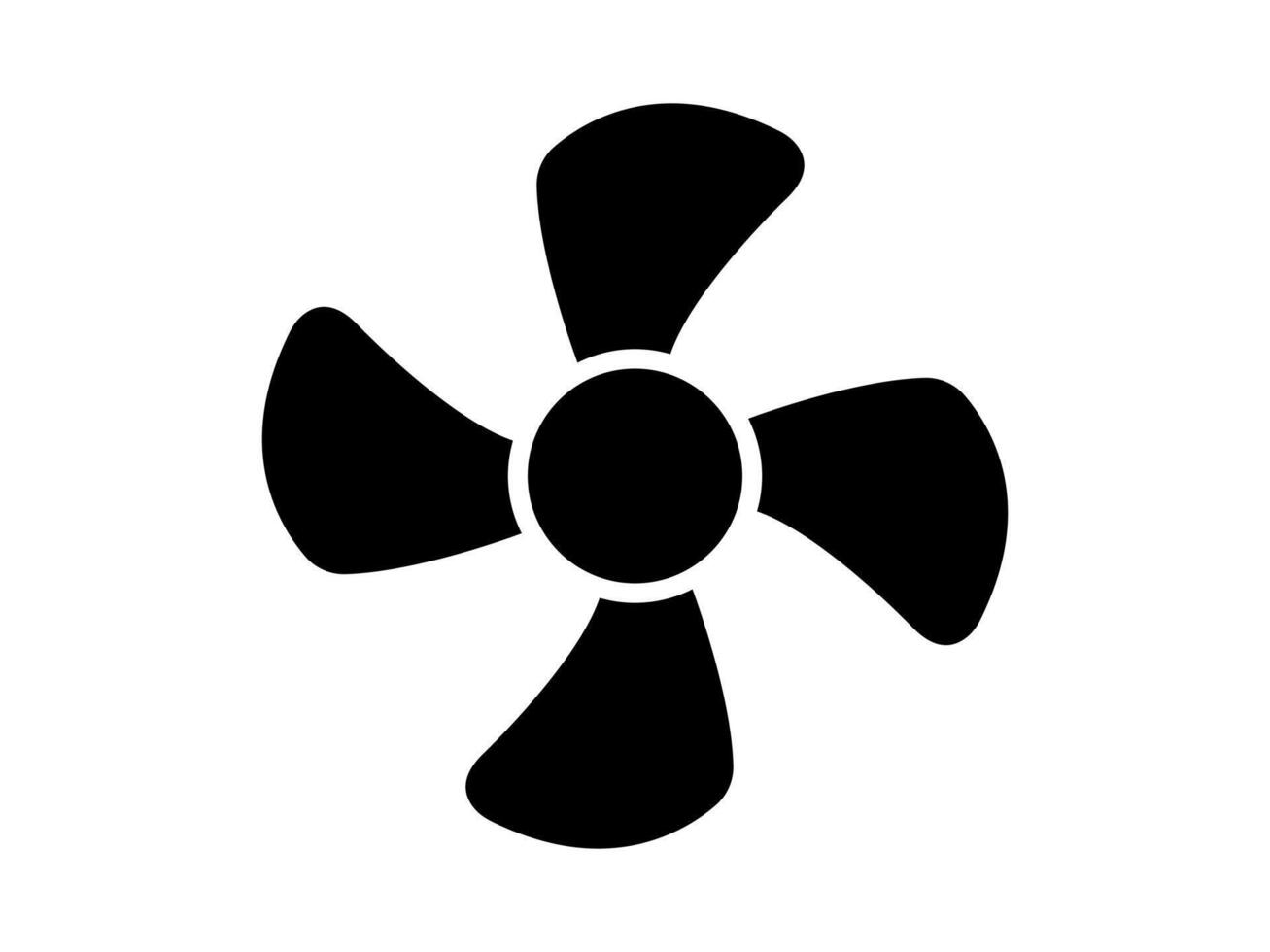 Fan Blades icon Silhouette Illustration Design With White Background vector