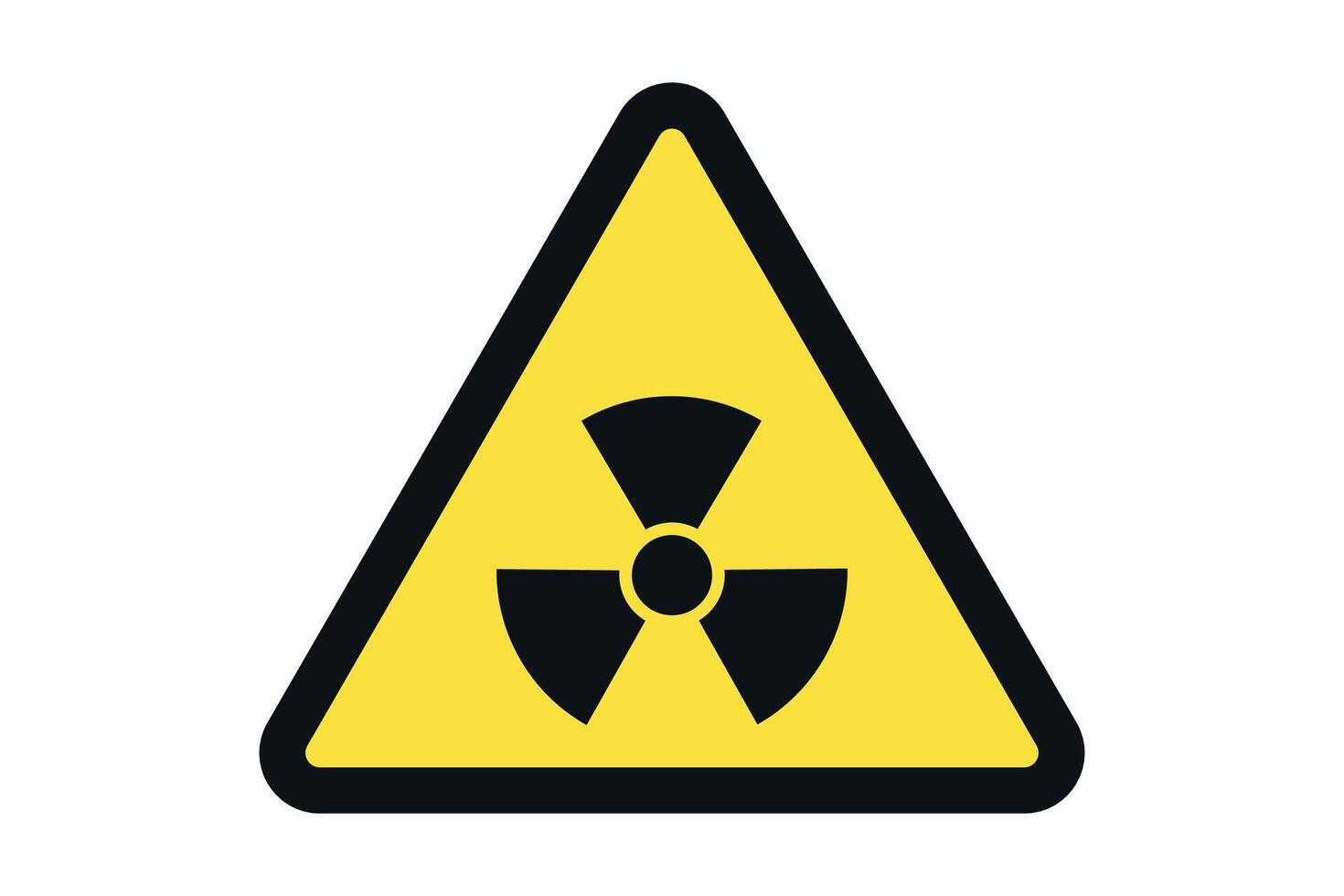 Nuclear Logo Triangle Shape Yellow Black Color Illustration Design vector