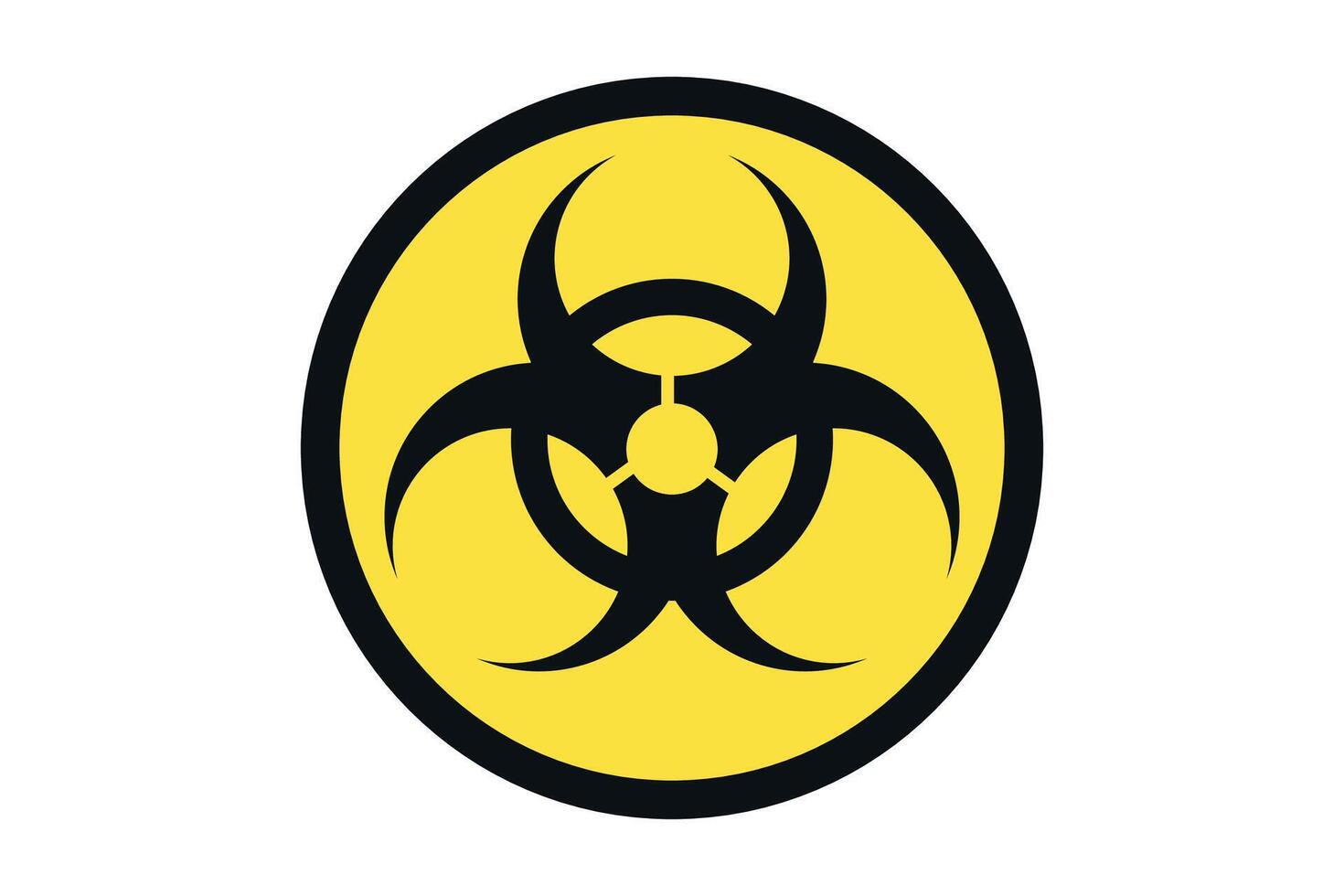 Biohazard Logo Sign Yellow Black Color Design vector
