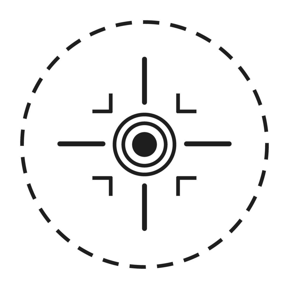 Crosshair icon. Simple illustration of crosshair icon for web. Aim logo. vector