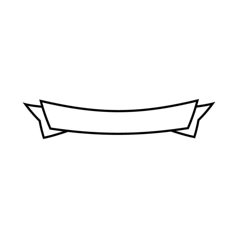 decorative ribbon icon over white background, line style, illustration vector