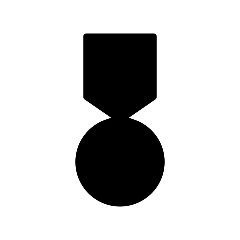 Medal Icon. Flat style black on white. illustration. vector