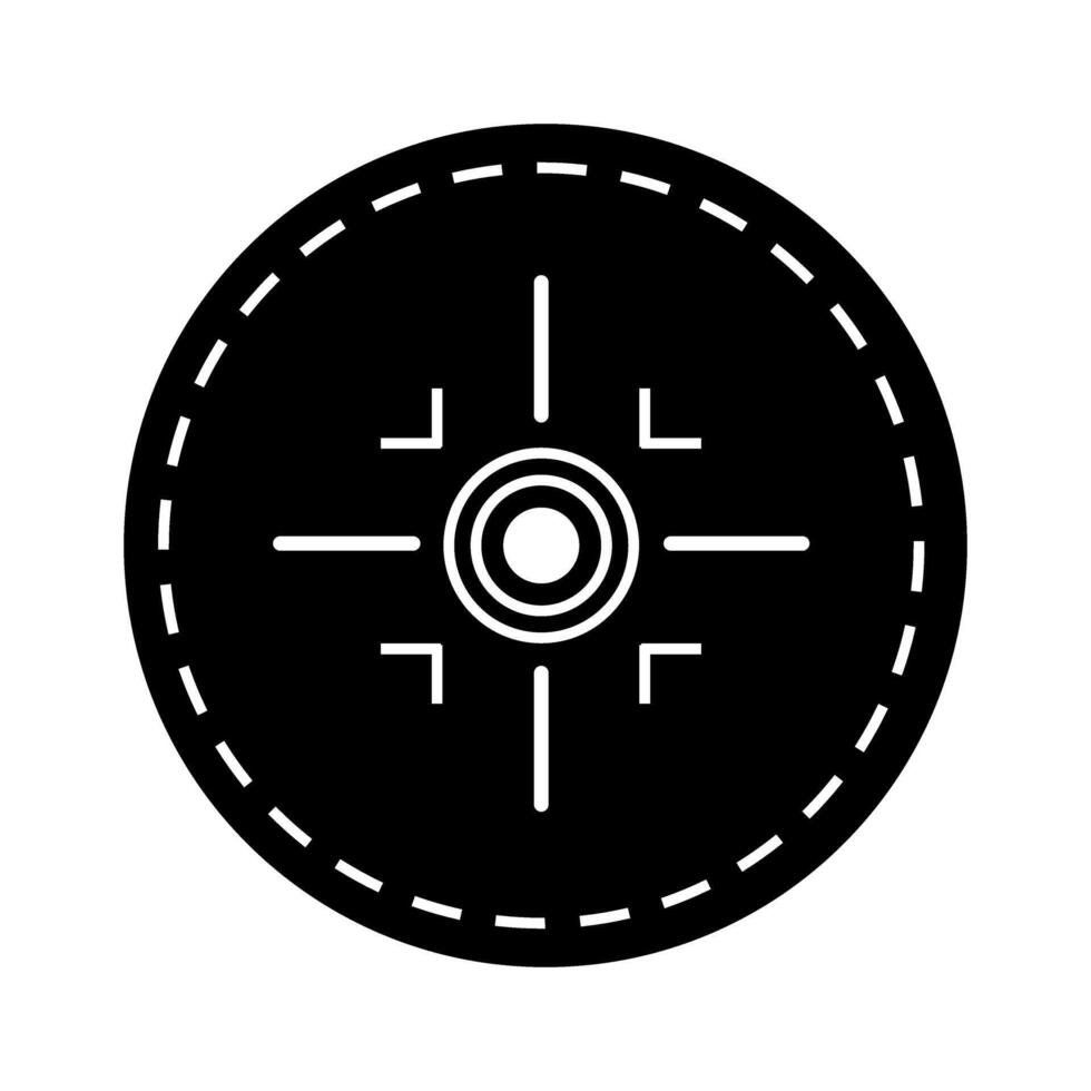 Crosshair icon. Simple illustration of crosshair icon for web. Aim symbol. Target sign or logo. vector