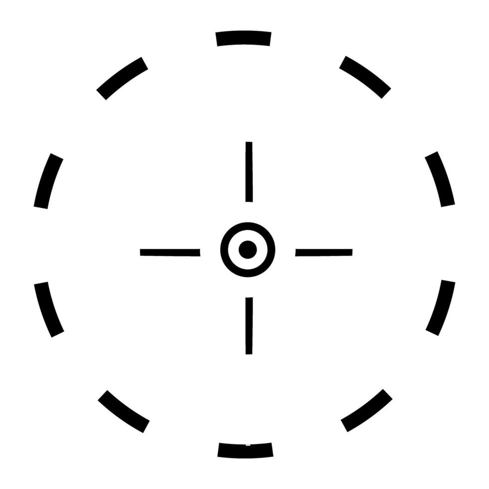 Crosshair web icon or symbol. Simple illustration of crosshair icon for web vector