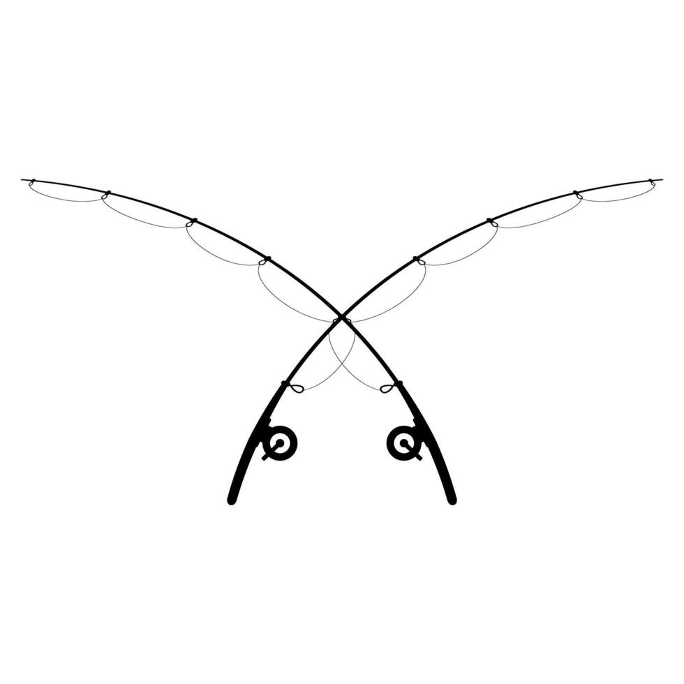 Fishing rod icon. Simple illustration of fishing rod icon for web vector