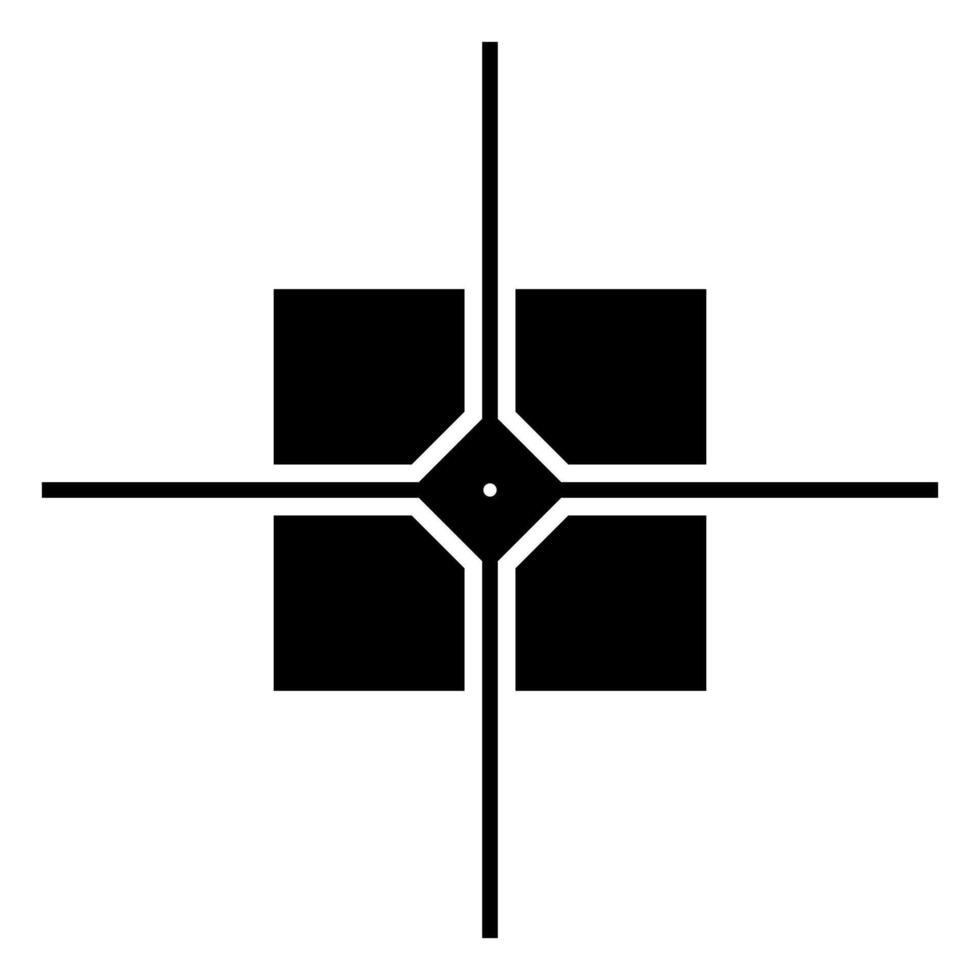 Crosshair icon . Flat illustration of crosshair icon for apps and web. vector