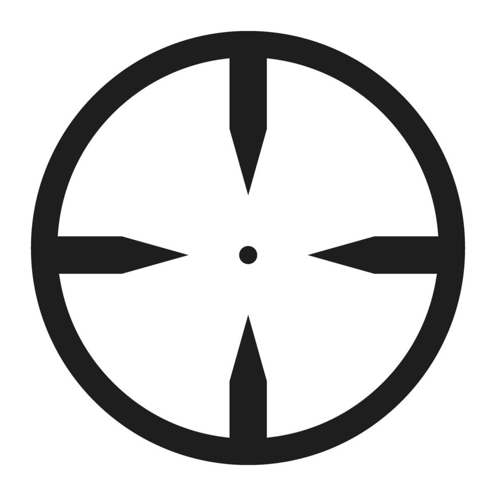 Crosshair icon. Simple illustration of crosshair icon for web. Target sign. vector