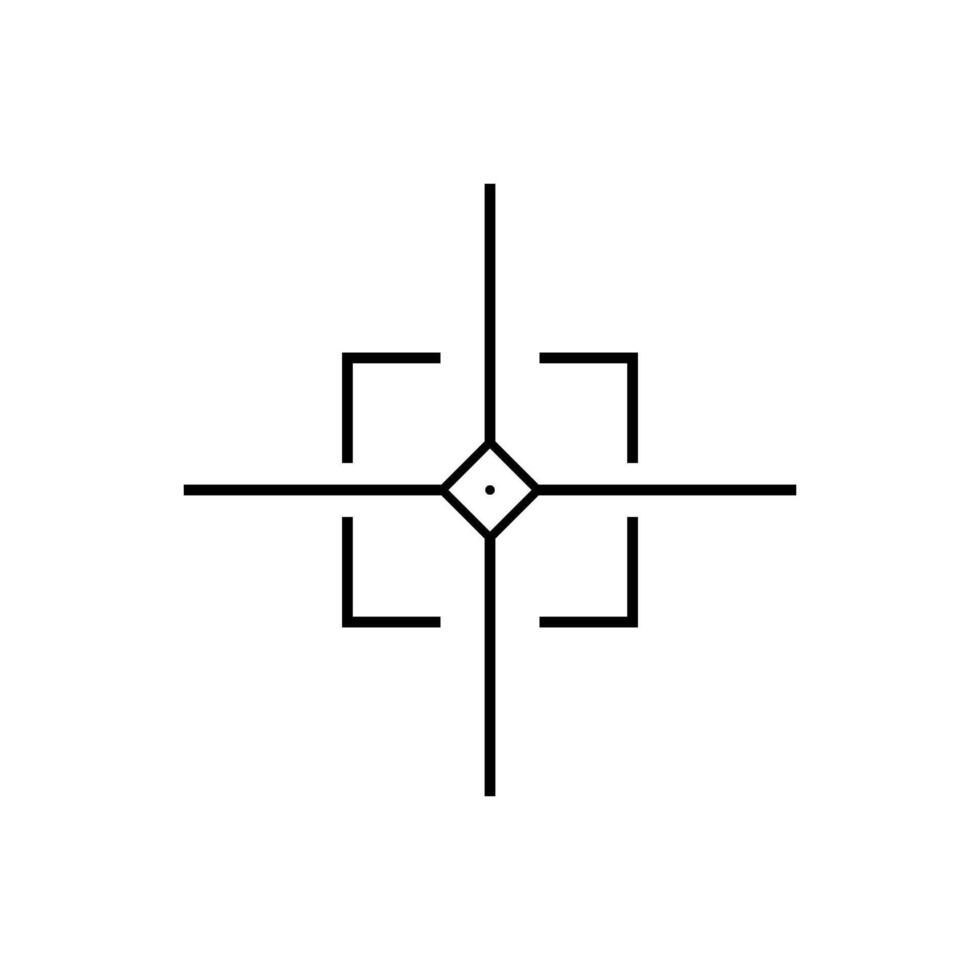 Crosshair icon or logo. Aim illustration sign. Target symbol. optical sight web icon. vector