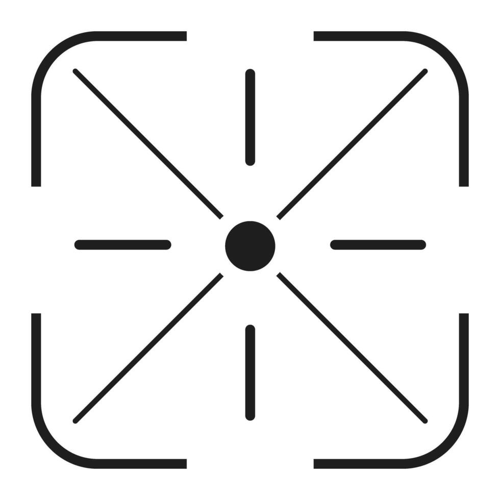 Crosshair icon. Simple illustration of crosshair icon for web. Aim symbol or logo. vector