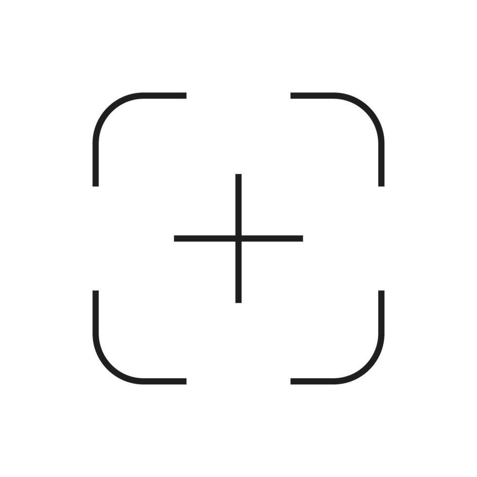Crosshair icon. Simple illustration of crosshair icon for web design isolated on white background. Aim sign or symbol. vector
