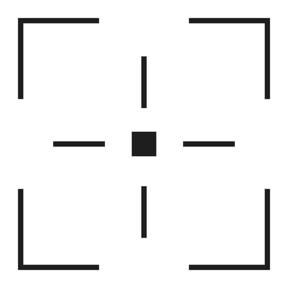Crosshair icon or web symbol. Simple illustration of crosshair icon for web. vector