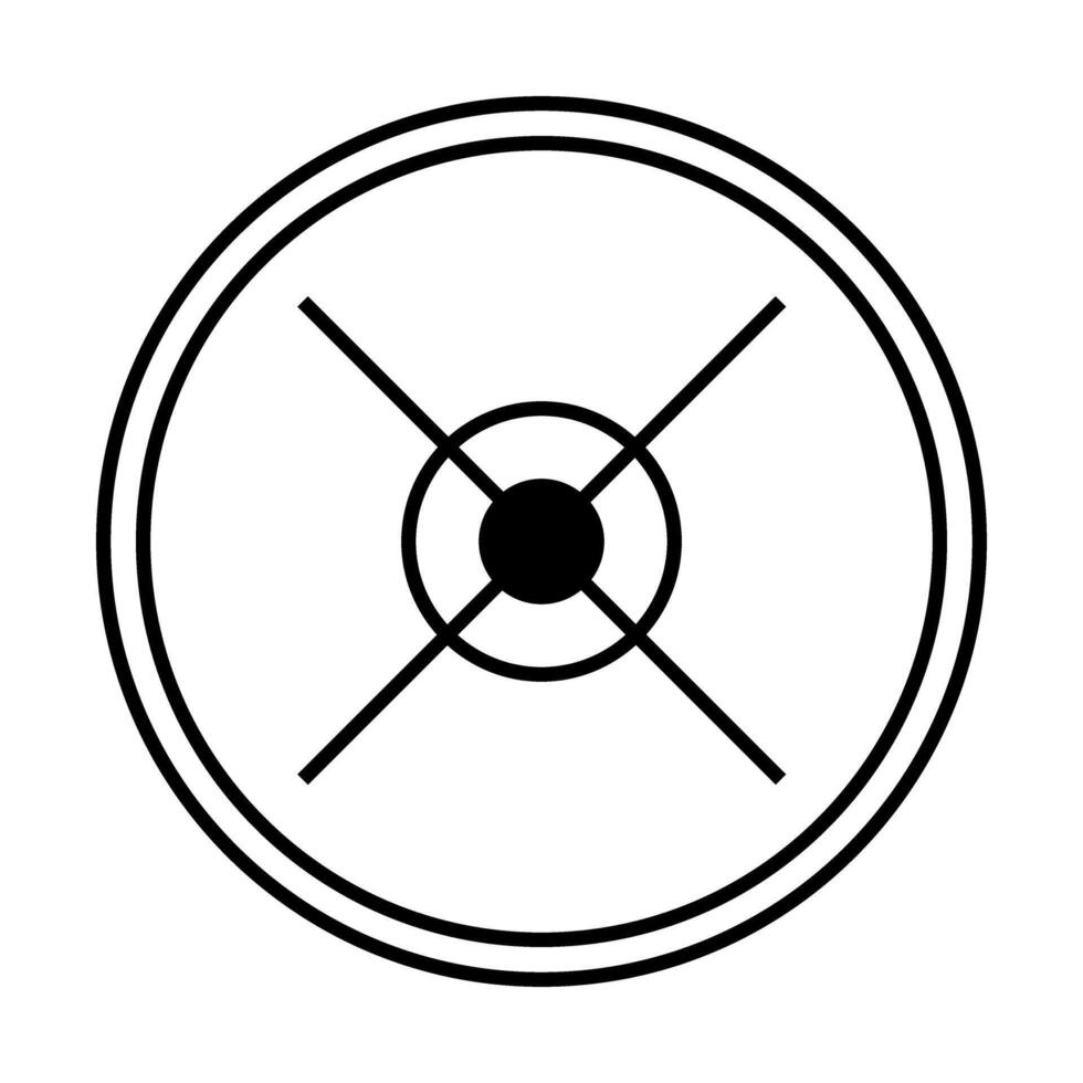 Crosshair icon. Aim sign. Flat illustration of crosshair icon for web design vector
