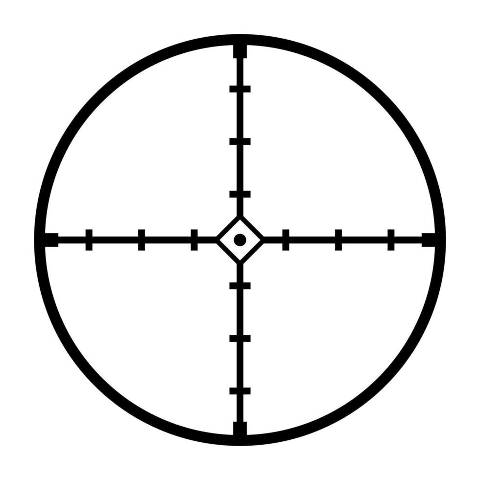 Crosshair icon. Simple illustration of crosshair sign for web. vector