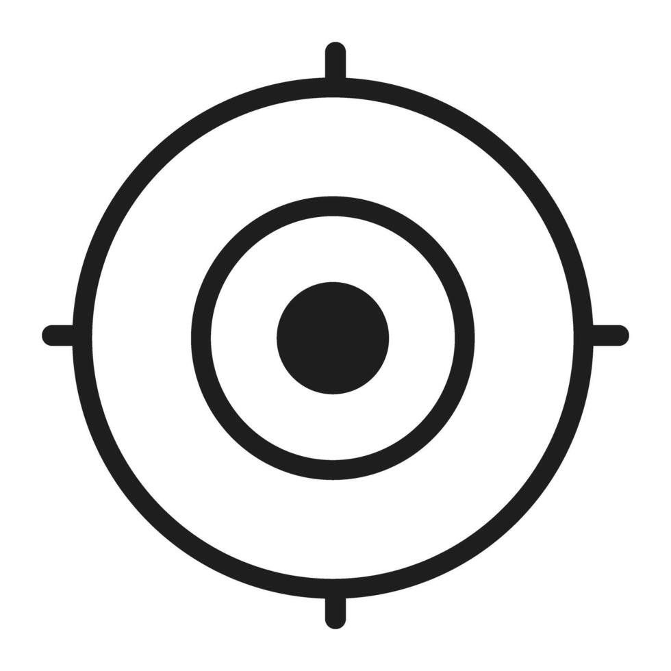 Target icon. Simple illustration of target icon for web design isolated on white background vector
