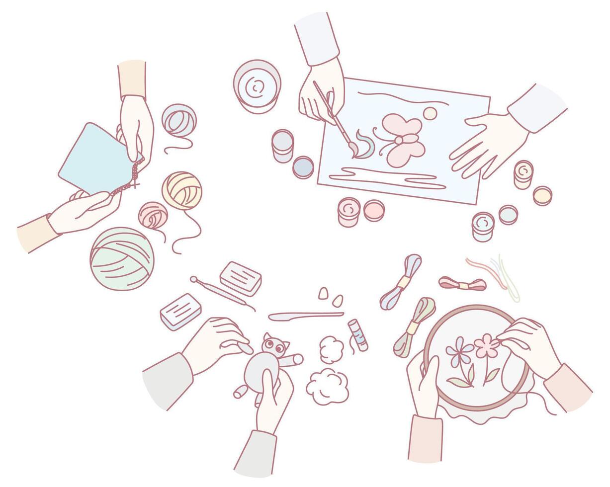 Join us for an engaging Creative Arts and Crafts Workshop featuring Various Unique Handicrafts vector