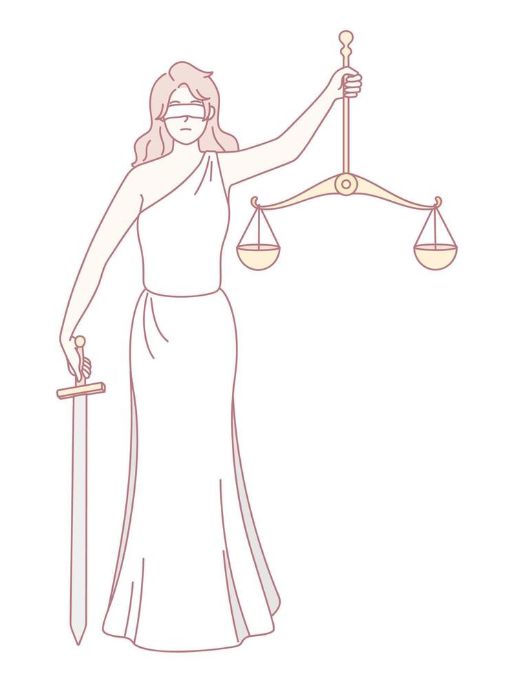 Lady Justice is a powerful icon symbolizing fairness and the rule of law in society today vector