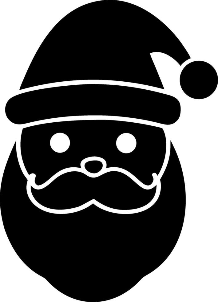 Black Santa Hat Cartoon Design vector