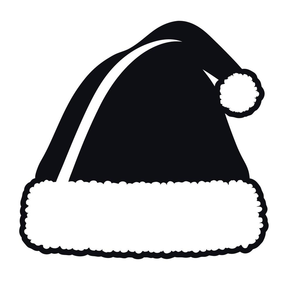 Red Ball Christmas Hat on White BG vector