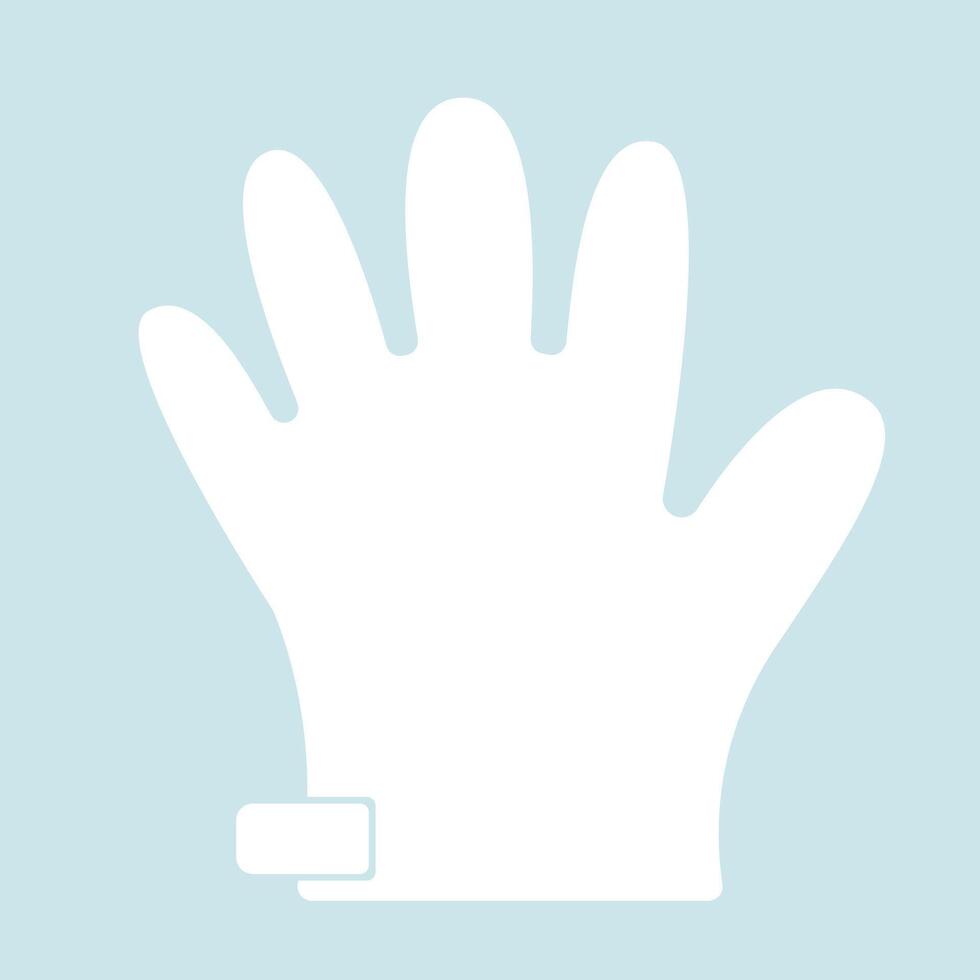 Hand mask or moisturizing glove silhouette . Icon for spa, cosmetic, wellness use vector