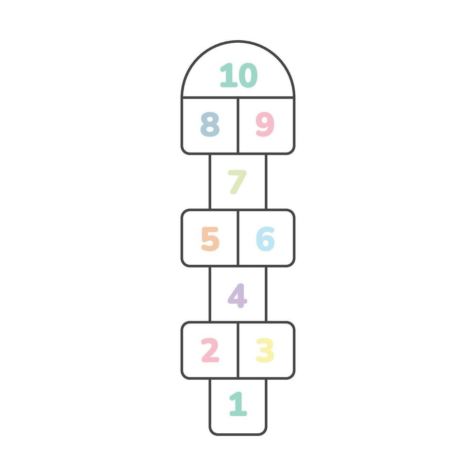 hopscotch game scheme vector