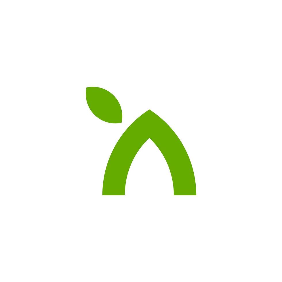 A logo with a leaf on it vector