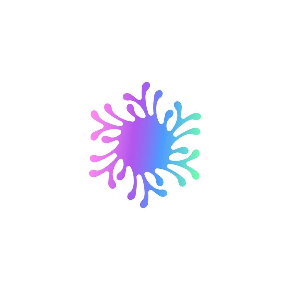 A colorful virus icon on a white background vector