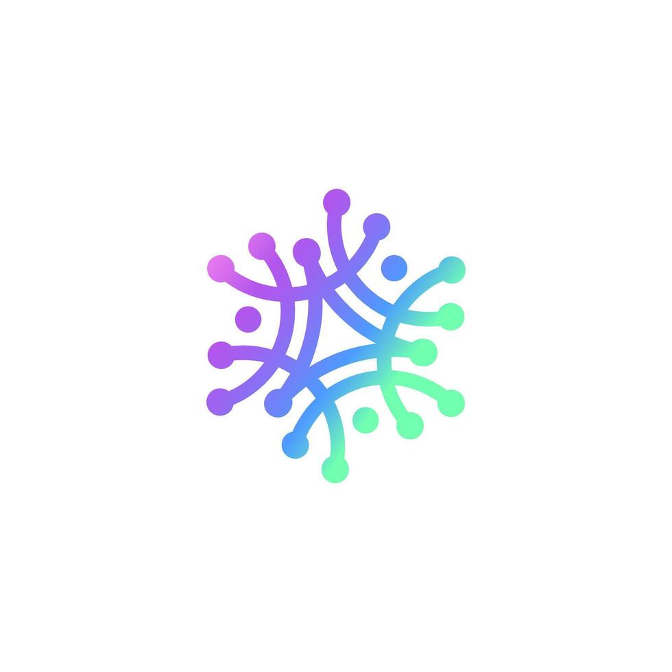 A colorful logo for a social network vector