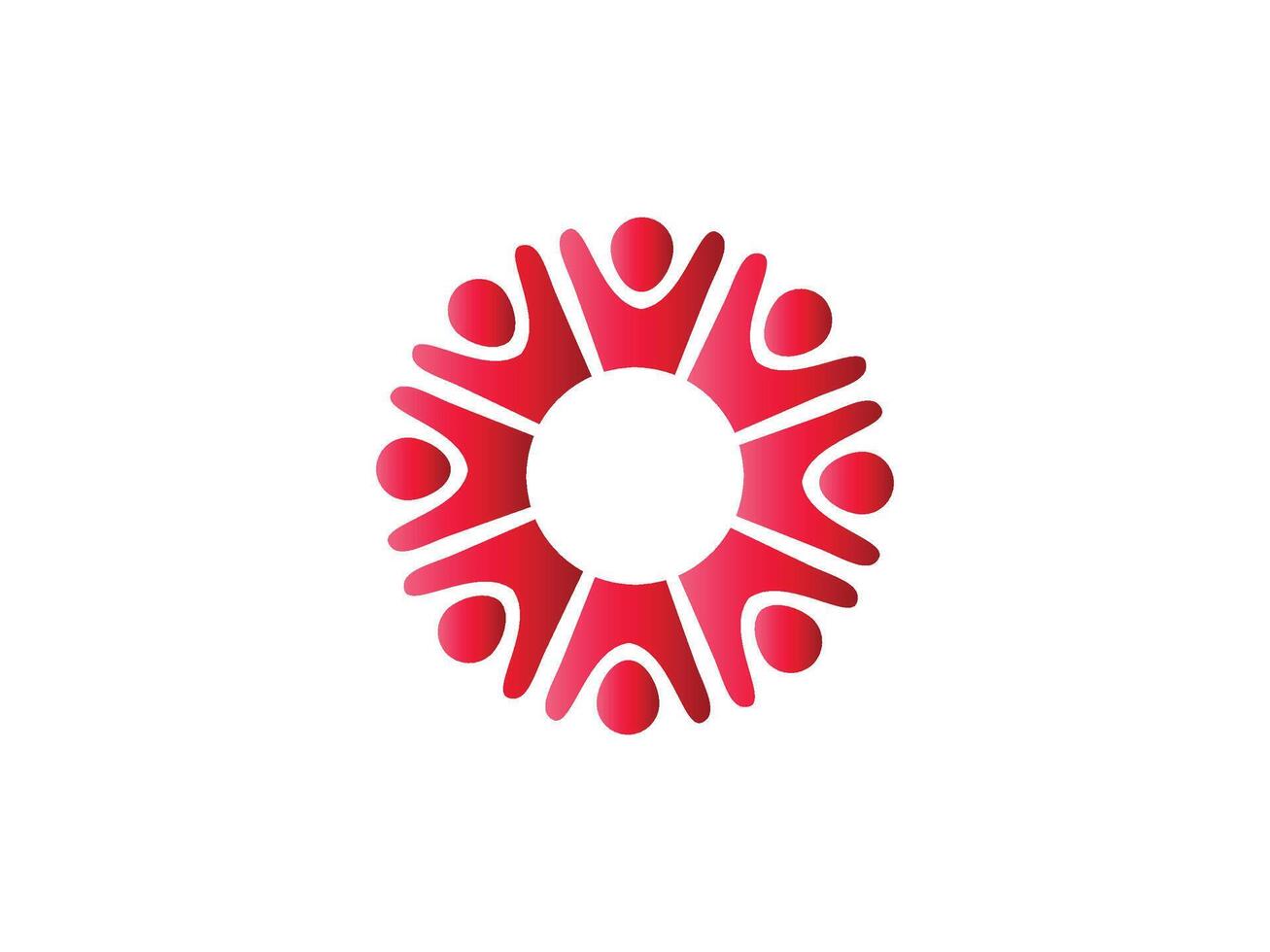 Abstract logo concept representing community, unity, teamwork, and connection among people, ideal for corporate identity, social organizations, and nonprofits vector