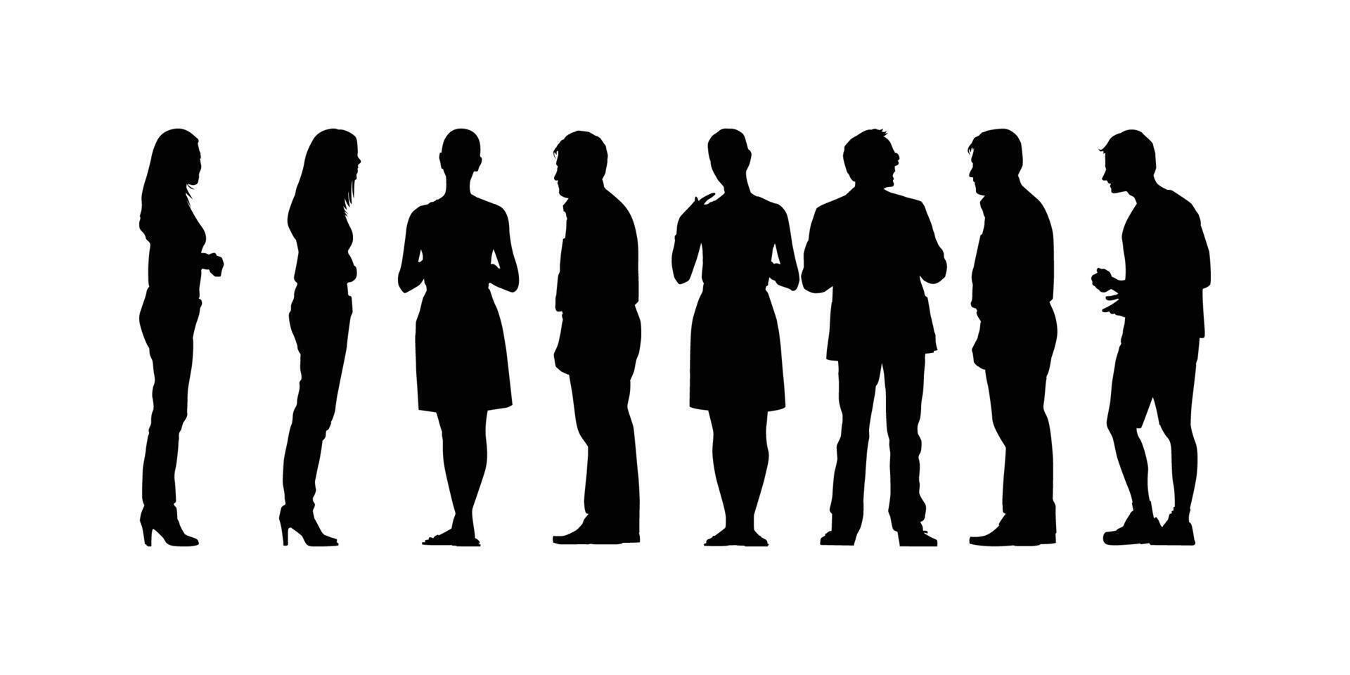 Business People Collection. Silhouette of Business People Set vector